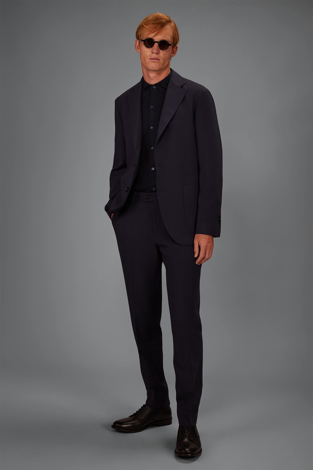 Classic regular-fit jersey trousers