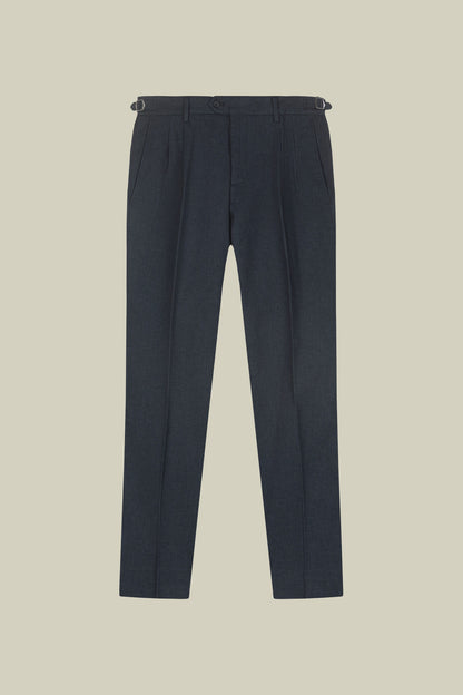 Classic regular-fit chambray trousers