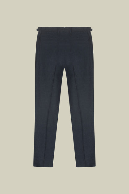 Classic regular-fit chambray trousers