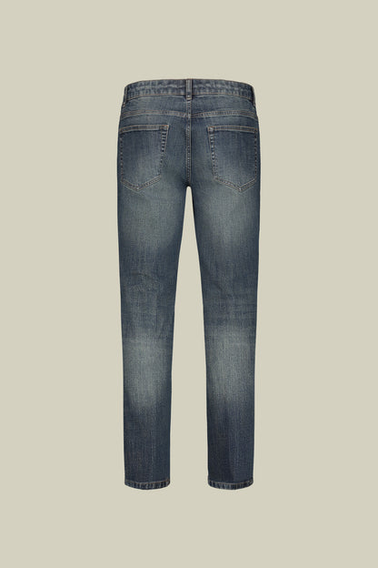 Men's 5-pocket jeans in medium denim