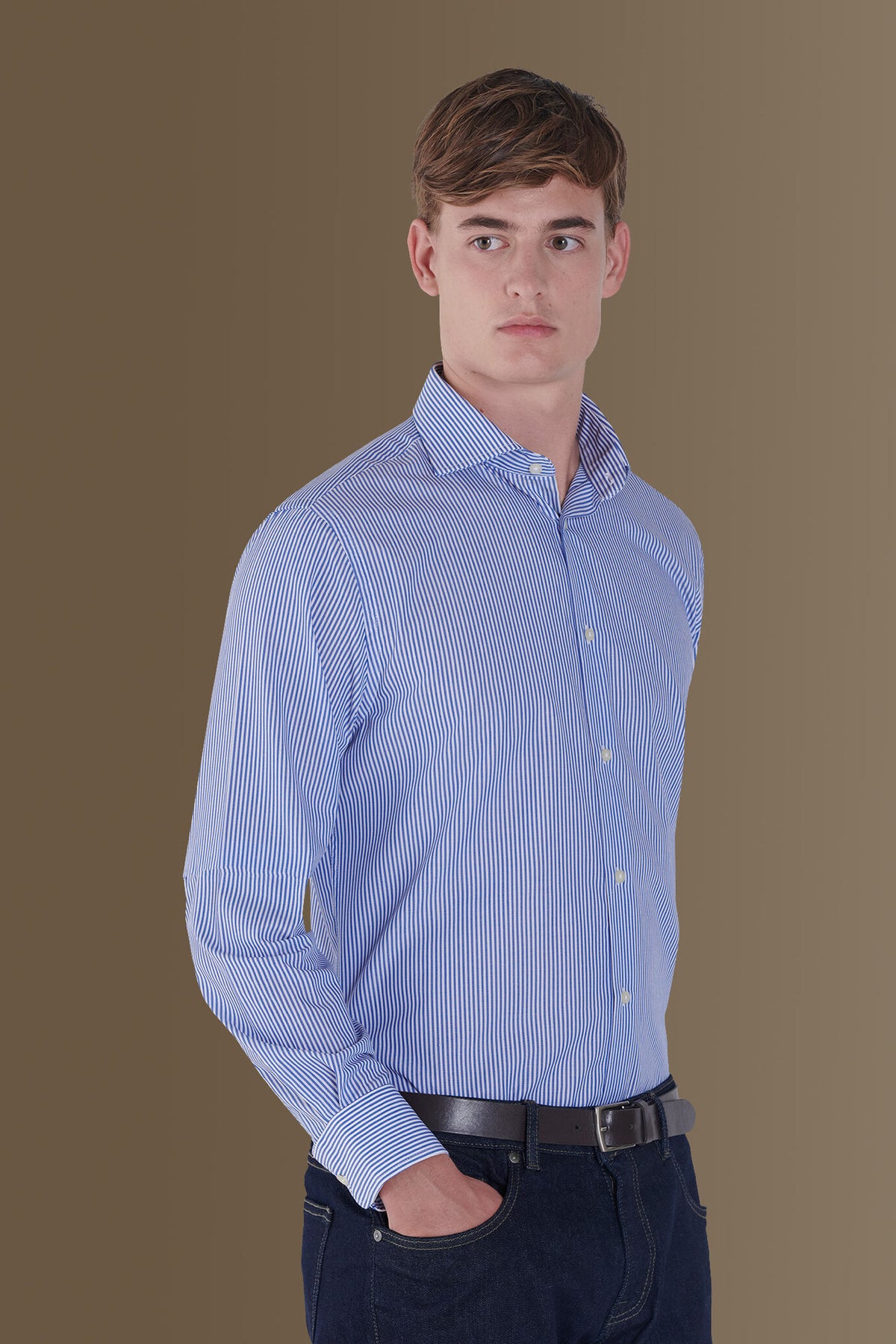 Long sleeve french collar shirt