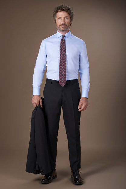 Men's 100% Cotton French collar classic shirt twill construction