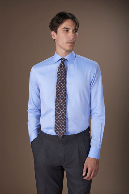 Men's 100% Cotton French collar classic shirt twill construction