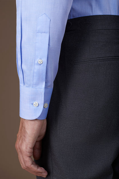 Men's 100% Cotton French collar classic shirt twill construction