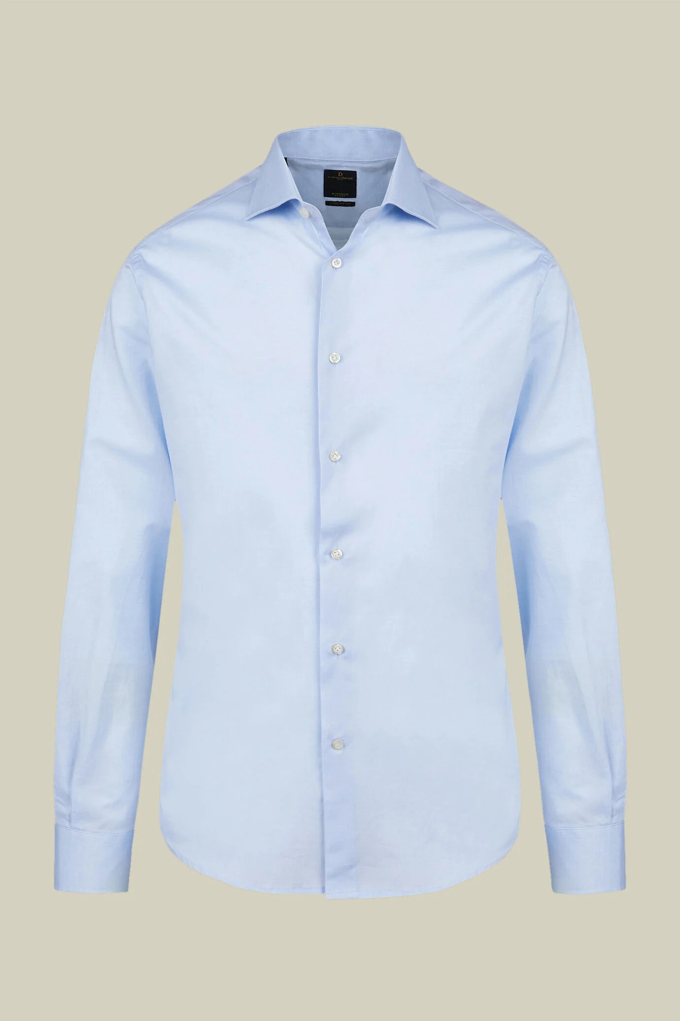 Men's 100% cotton French collar classic shirt stretch slub fabric