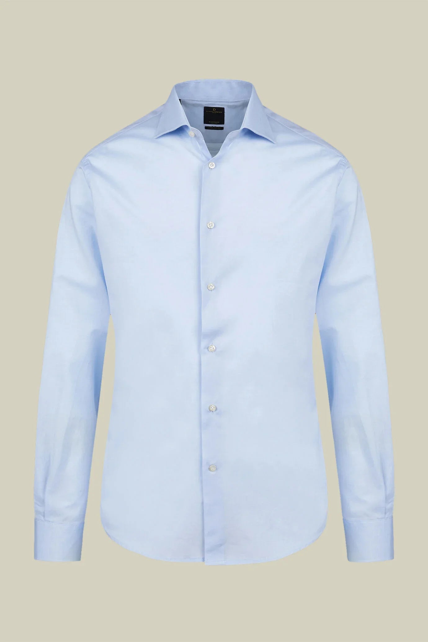 Men's 100% cotton French collar classic shirt stretch slub fabric