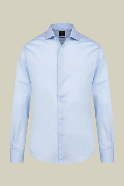 Men's 100% cotton French collar classic shirt stretch slub fabric