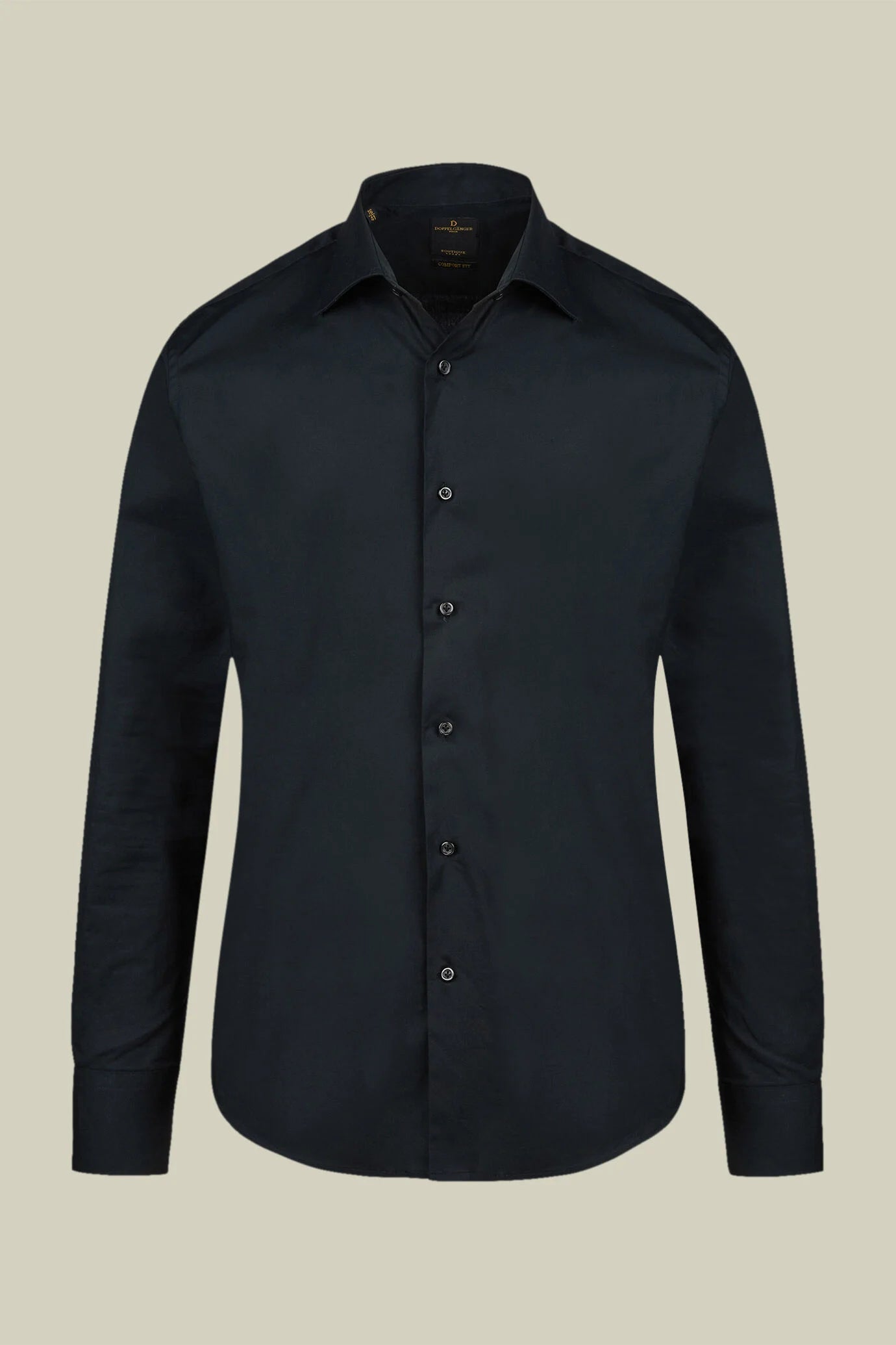 Men's 100% cotton French collar classic shirt stretch slub fabric