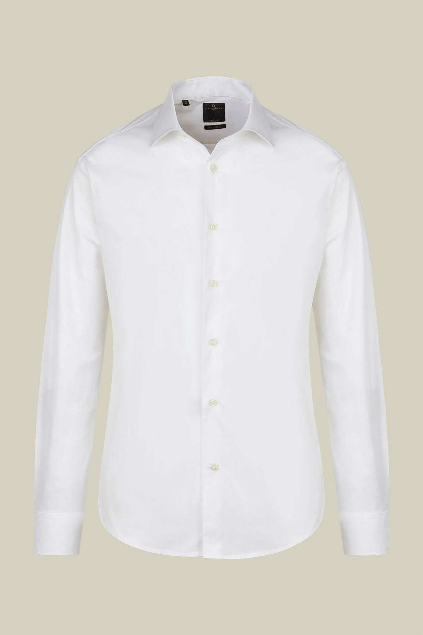 Men's 100% cotton French collar classic shirt stretch slub fabric
