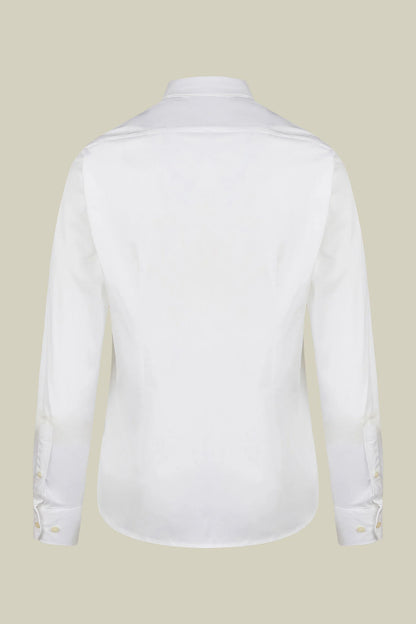 Men's 100% cotton French collar classic shirt stretch slub fabric