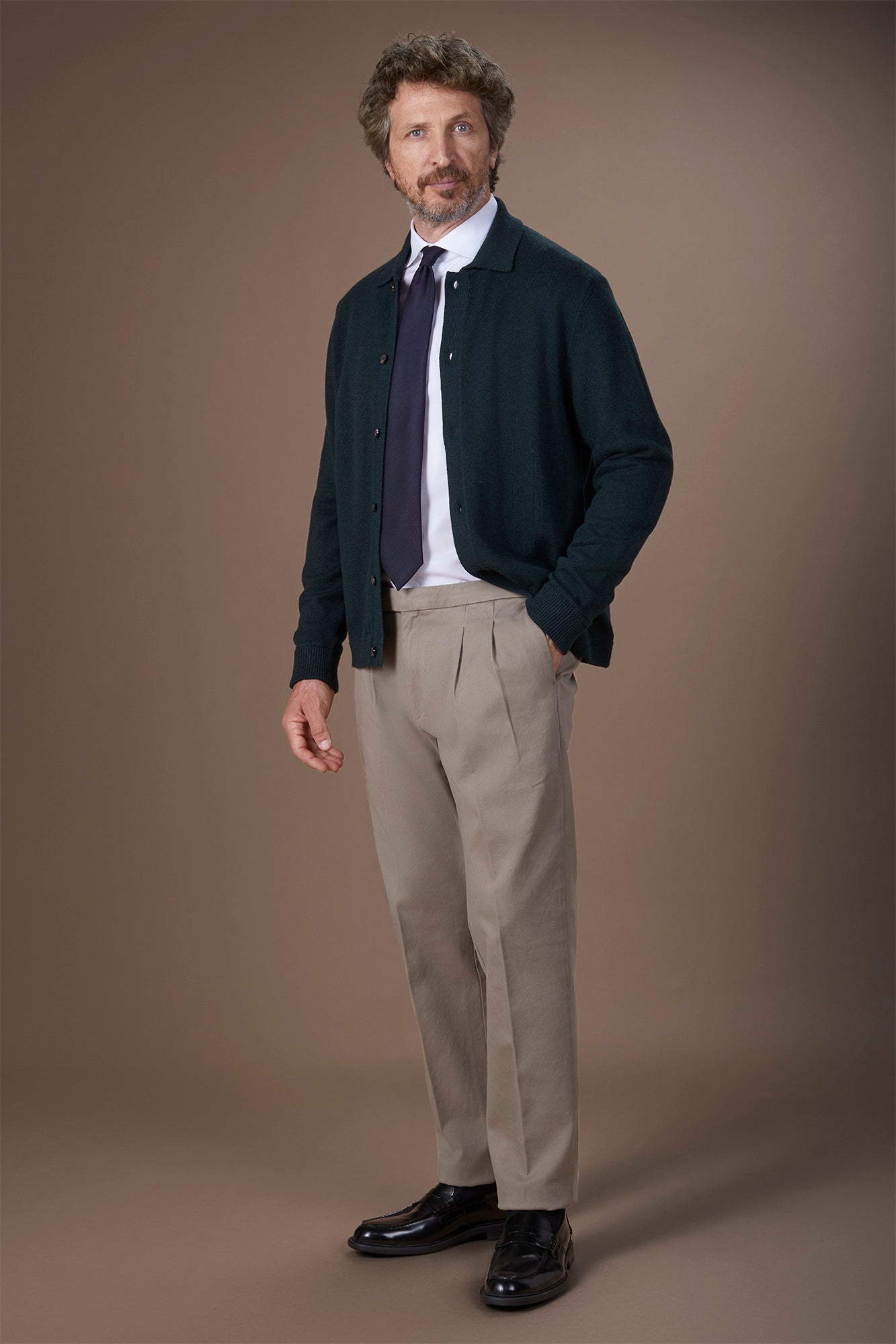 Men's 100% cotton French collar classic shirt stretch slub fabric