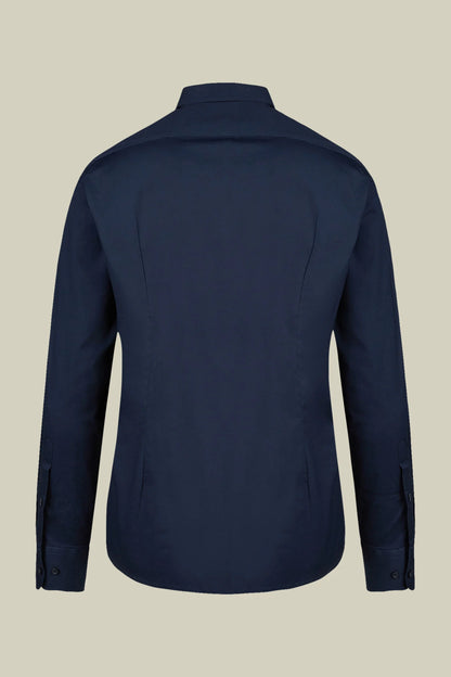 Men's 100% cotton French collar classic shirt stretch slub fabric